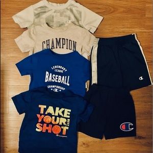 3T Authentic Champion shirts & shorts (set of 4)